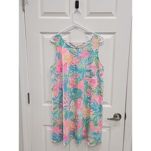 Lilly Pulitzer Kristen swing dress Lilly loves Florida Size XL 100% Cotton Pima